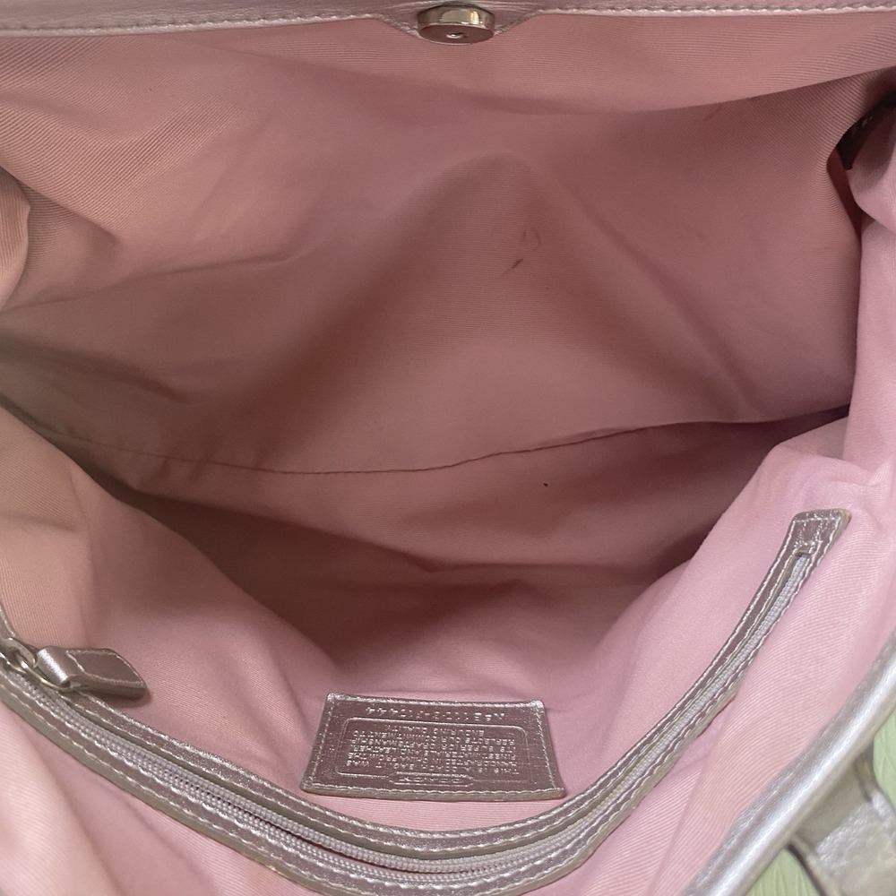 COACH One Women Shoulder Bag Purse-Canvas Beige/olive/yellow/orange Signature C‎ - Picture 12 of 15